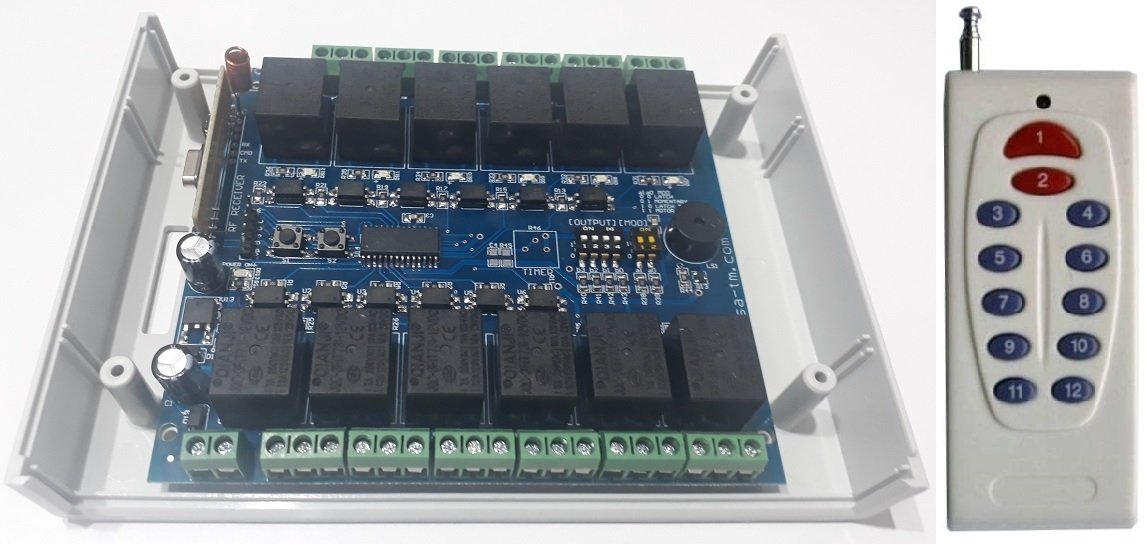 12 KANAL PROGRAMLANABİLİR RF UZAKTAN KUMANDA SETİ