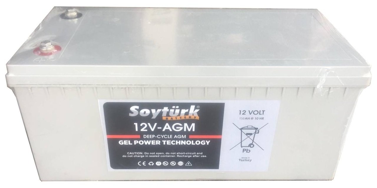 12V-150 Ah DEEP CYCLE DERİN DÖNGÜ SOLAR JEL AKÜ- BAKIMSIZ TİP AKÜ