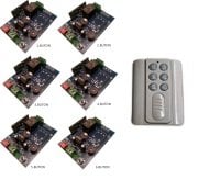 6 ADET 1 KANAL RF ALICI ÜNİTE ve 1 ADET RF ELCİK KUMANDA SETİ