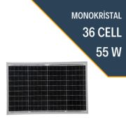 55W MONOKRİSTAL GÜNEŞ PANELİ