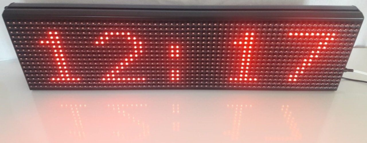 ETHERNET BAĞLANTILI FABRİKA/HAVAALANI VB. DİJİTAL SAAT TERMOMETRE LED PANOSU