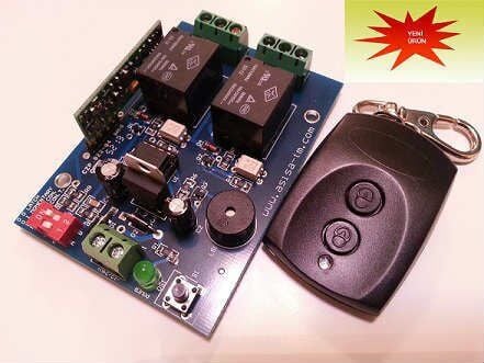 ÖZEL SATIŞ-2 KANAL RF UZAKTAN KUMANDA SETİ- TOGGLE ve MOMENTARY SABİT KANALLI